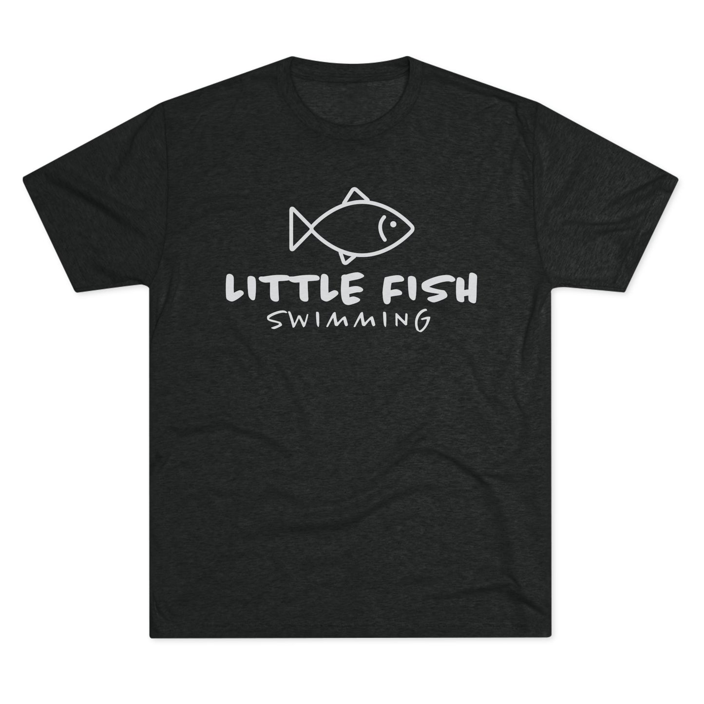 Unisex Tri-Blend Little Fish Swimming Crew Tee