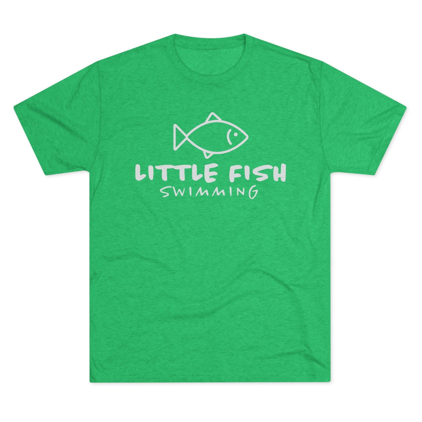 Unisex Tri-Blend Little Fish Swimming Crew Tee