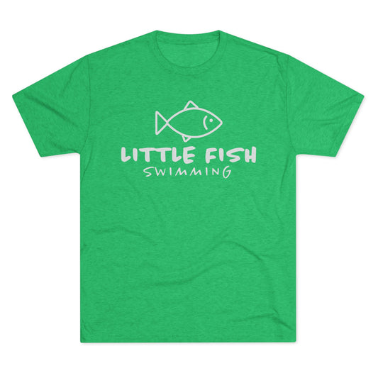 Unisex Tri-Blend Little Fish Swimming Crew Tee