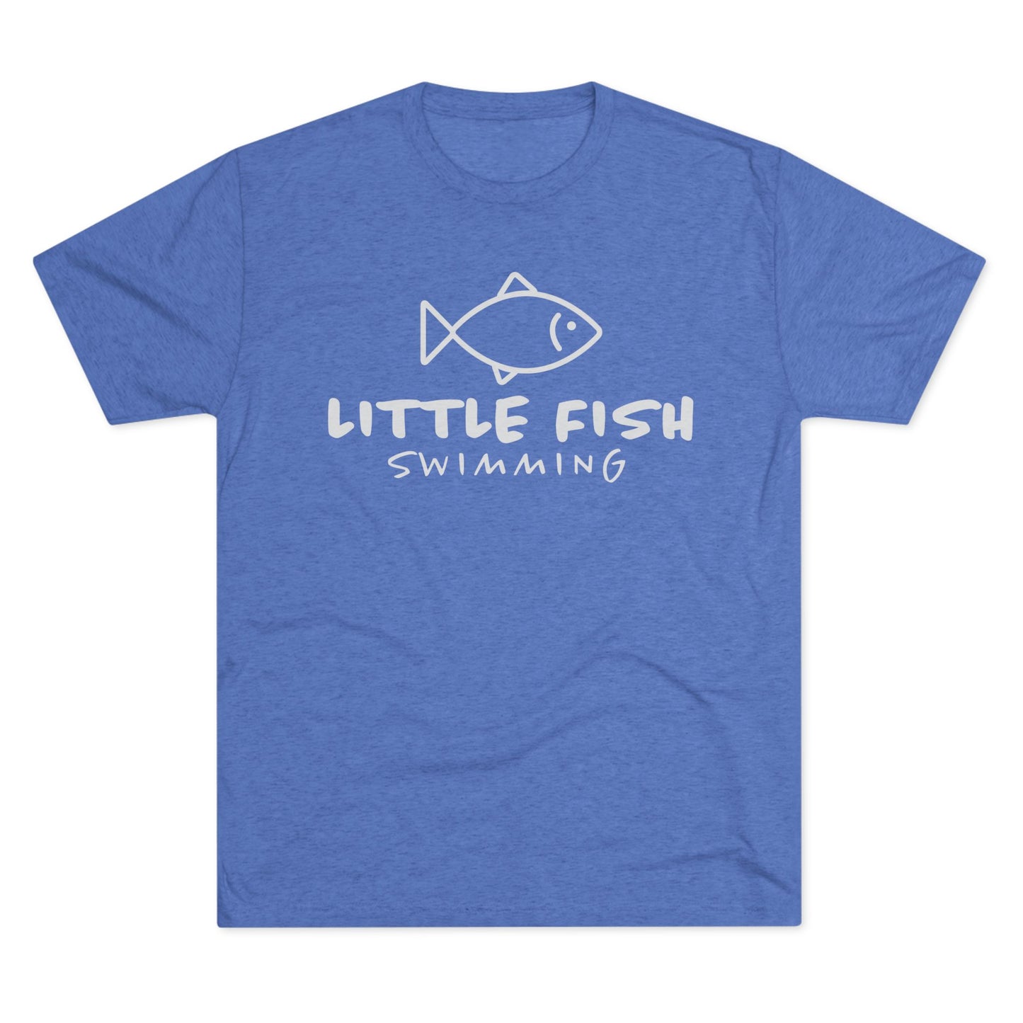 Unisex Tri-Blend Little Fish Swimming Crew Tee
