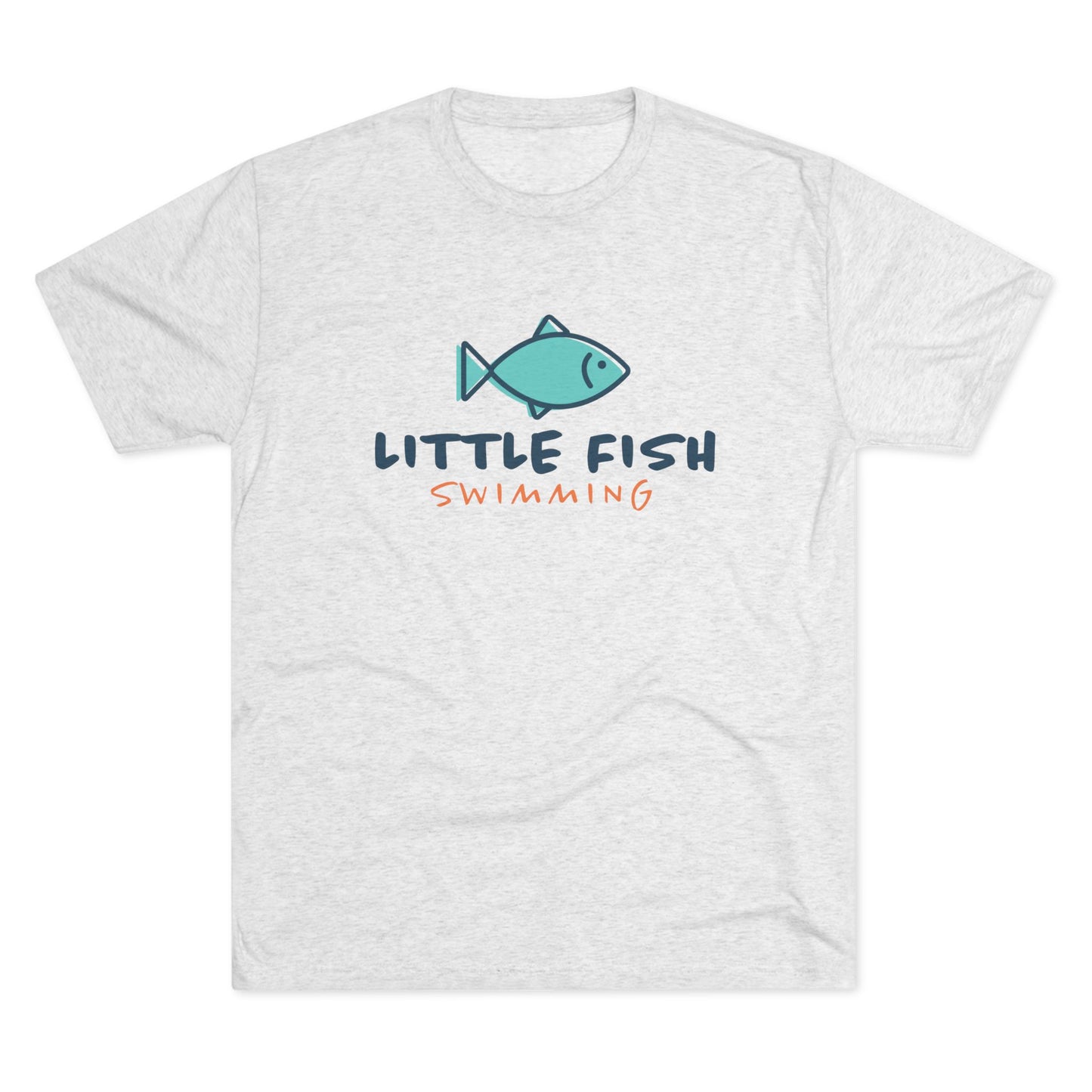 Unisex Tri-Blend Little Fish Swimming Crew Tee