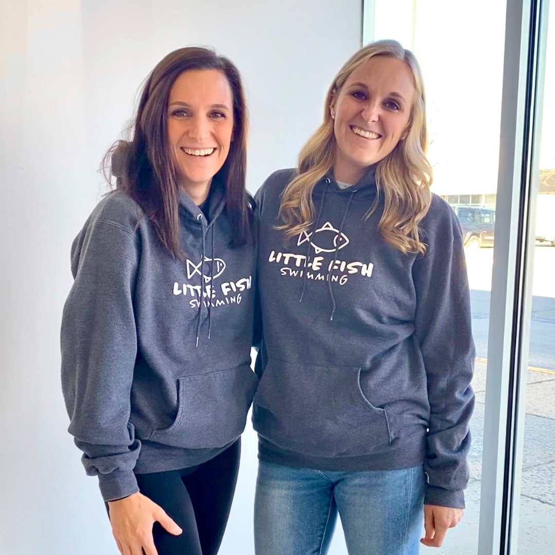 Grey Little Fish Swimming Hoodie